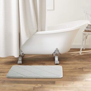 Gray Memory Foam Bath Mat